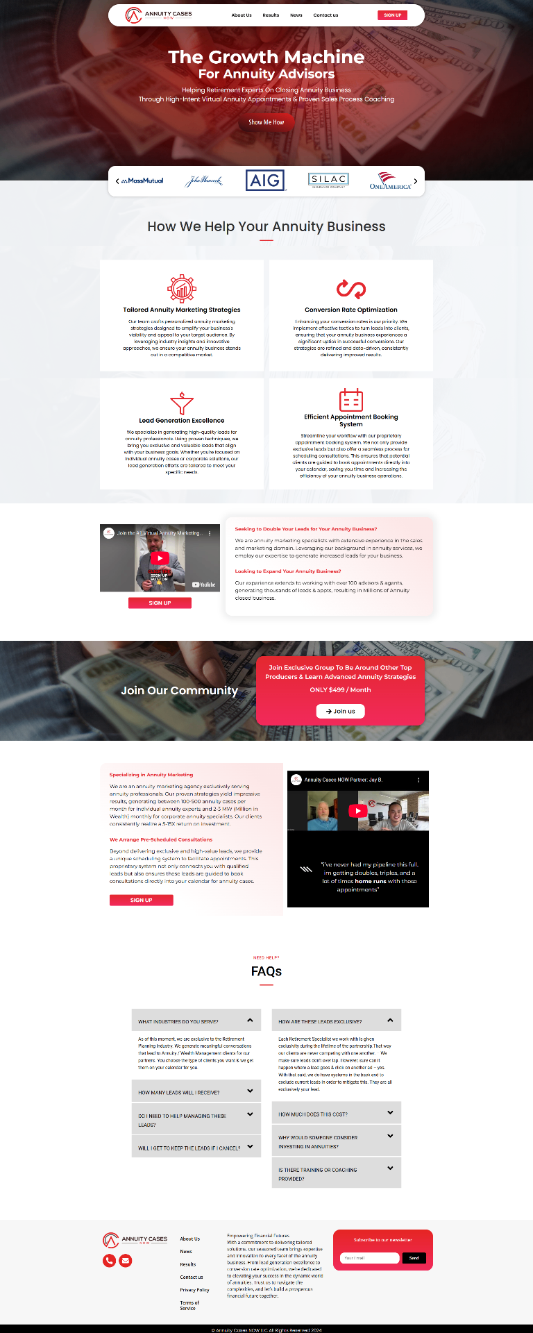 Annuity advisory CRM pipeline and lead source attribution